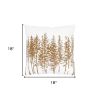 18" Brown and Ivory Cotton Throw Pillow