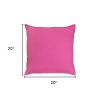 20" Hot Pink Cotton Throw Pillow