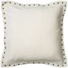 Ivory Embellished Flange Down Filled Throw Pillow