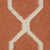 Orange Ivory Quatrefoil Down Throw Pillow