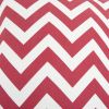Red Ivory Chevron Down Filled Throw Pillow