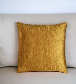 18" Gold Cotton Throw Pillow
