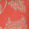 Coral Beige Floral Silhouette Down Throw Pillow