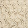 Cream Pinwheel Floral Petal Down Filled Throw Pillow