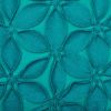 Teal Blue Pinwheel Floral Petal Down Throw Pillow