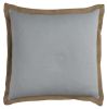 22" Light Blue Cotton Throw Pillow