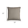 22" Natural Cotton Throw Pillow