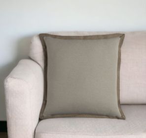 22" Natural Cotton Throw Pillow