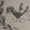 20" Natural and Gray Cotton Throw Pillow