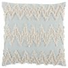 Light Blue Shaggy Chevron Throw Pillow