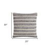 Blue Beige Nubby Texture Bands Throw Pillow