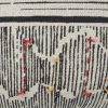 Black White Kantha Stitch and Knots Throw Pillow