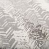 Gray Silver Metallic Tonal Print Throw Pillow