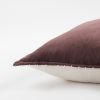 Wine Solid Pearl Beaded Edge Throw Pillow