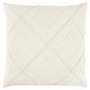Ivory Pin Tuck Diamond Pattern Throw Pillow