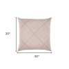 Blush Pin Tuck Diamond Pattern Throw Pillow