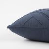 Indigo Pin Tuck Diamond Pattern Throw Pillow