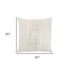 Ivory Silver Distressed Vintage Throw Pillow