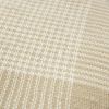 Beige White Plaid Pattern Throw Pillow