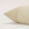 Beige White Plaid Pattern Throw Pillow
