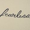 Black Taupe Canvas Fearless Throw Pillow