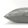 Silver Distressed Brush Stroke Lumbar Pillow