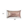 Blush Distressed Brush Stroke Lumbar Pillow