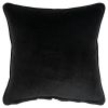 20" Black Cotton Throw Pillow