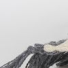 Gray Braided Stripe Macrame Fringe Lumbar Pillow
