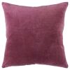 Berry Solid Reversible Cotton Velvet Throw Pillow