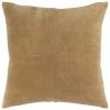 Gold Solid Reversible Cotton Velvet Throw Pillow
