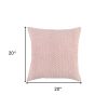 Blush Pink Nubby Textured Modern Throw Pillow