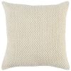 20" Natural Beige Nubby Textured Modern Throw Pillow