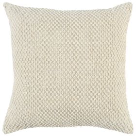 20" Natural Beige Nubby Textured Modern Throw Pillow