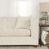 20" Natural Beige Nubby Textured Modern Throw Pillow