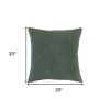 20" Olive Green Cotton Throw Pillow