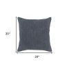 Dark Gray Nubby Textured Modern Throw Pillow