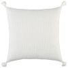 20" White Tonal Abstract Stripe Throw Pillow