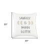 White Sawdust Is Man Glitter Throw Pillow