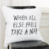 Black and White Take A Nap Throw Pillow