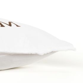 Brown and White Get Off My Nuts Modern Throw Pillow