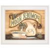 Powder Room 1 White Framed Print Bathroom Wall Art