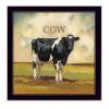 Colby the Cow Black Framed Print Wall Art