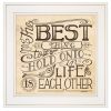 Each Other 2 White Framed Print Wall Art