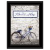 Flower Shop Bicycle 2 Black Framed Print Wall Art
