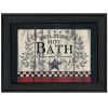 Hot Bath 2 Black Framed Print Bathroom Wall Art
