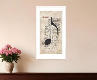 Music 4 White Framed Print Wall Art
