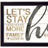 Home 5 Black Framed Print Wall Art