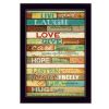 Live Joyfully Black Framed Print Wall Art