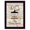 The Daily Grind 3 Black Framed Print Kitchen Wall Art